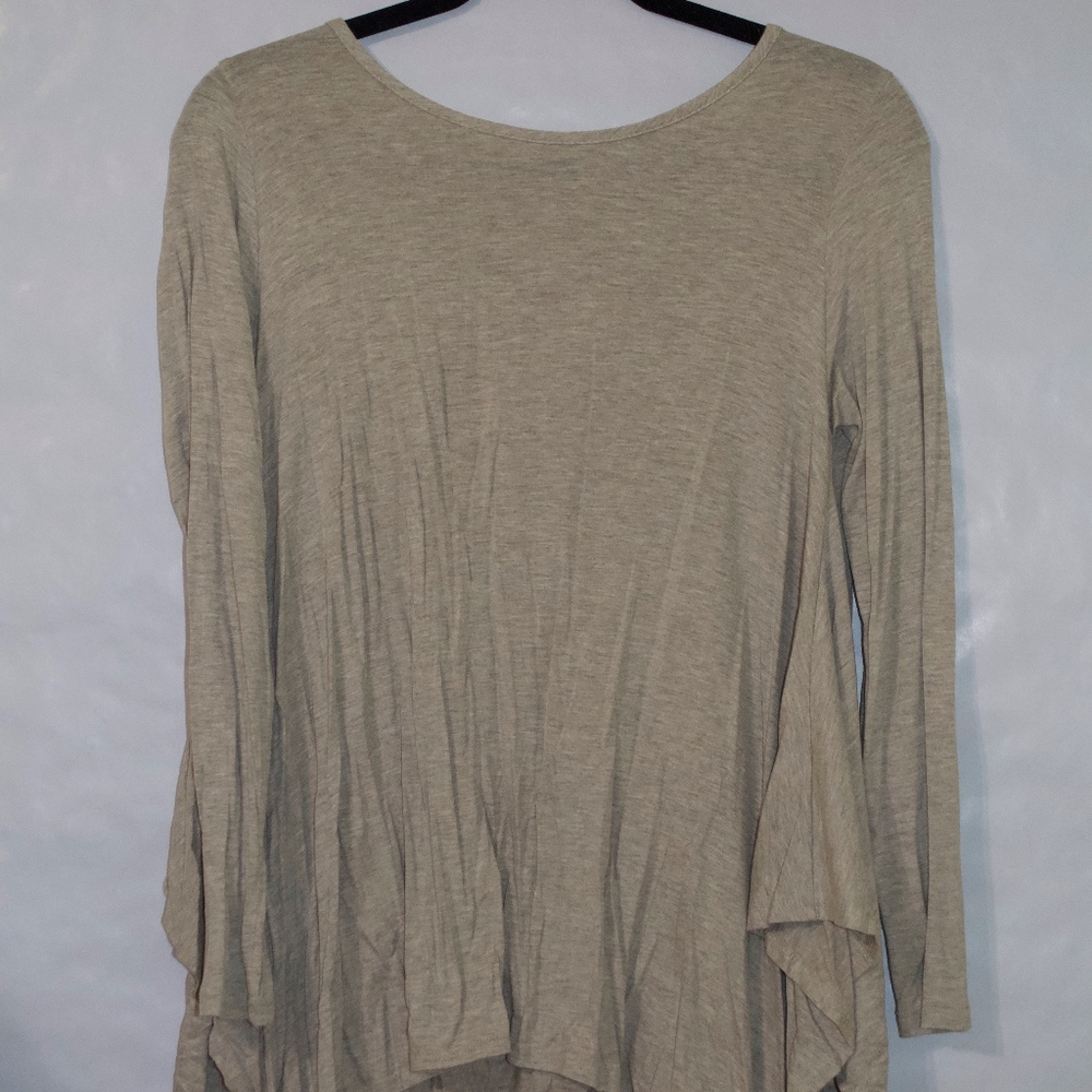 Long Sleeve Handkerchief Hem Tunic